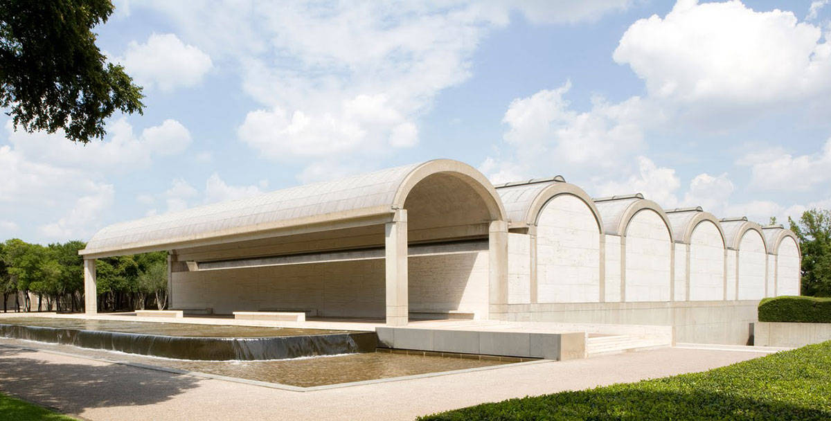 Majestic View Of Kimbell Art Museum In Fort Worth, Texas