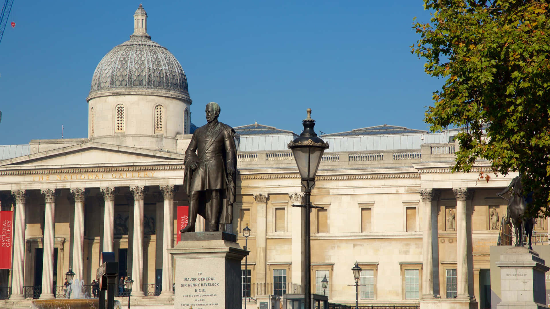 Majestic View Of Lajos Kossuth Statue, Trafalgar Square, London