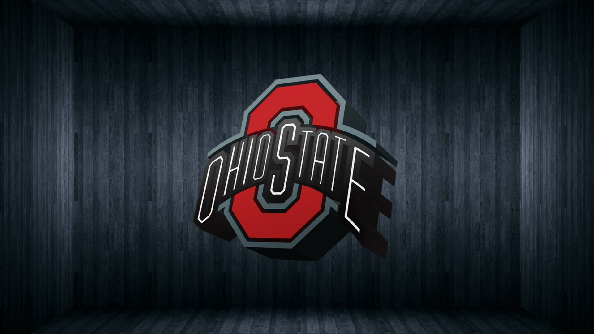 Majestic View Of Ohio State University On A Dark Wood Background Background