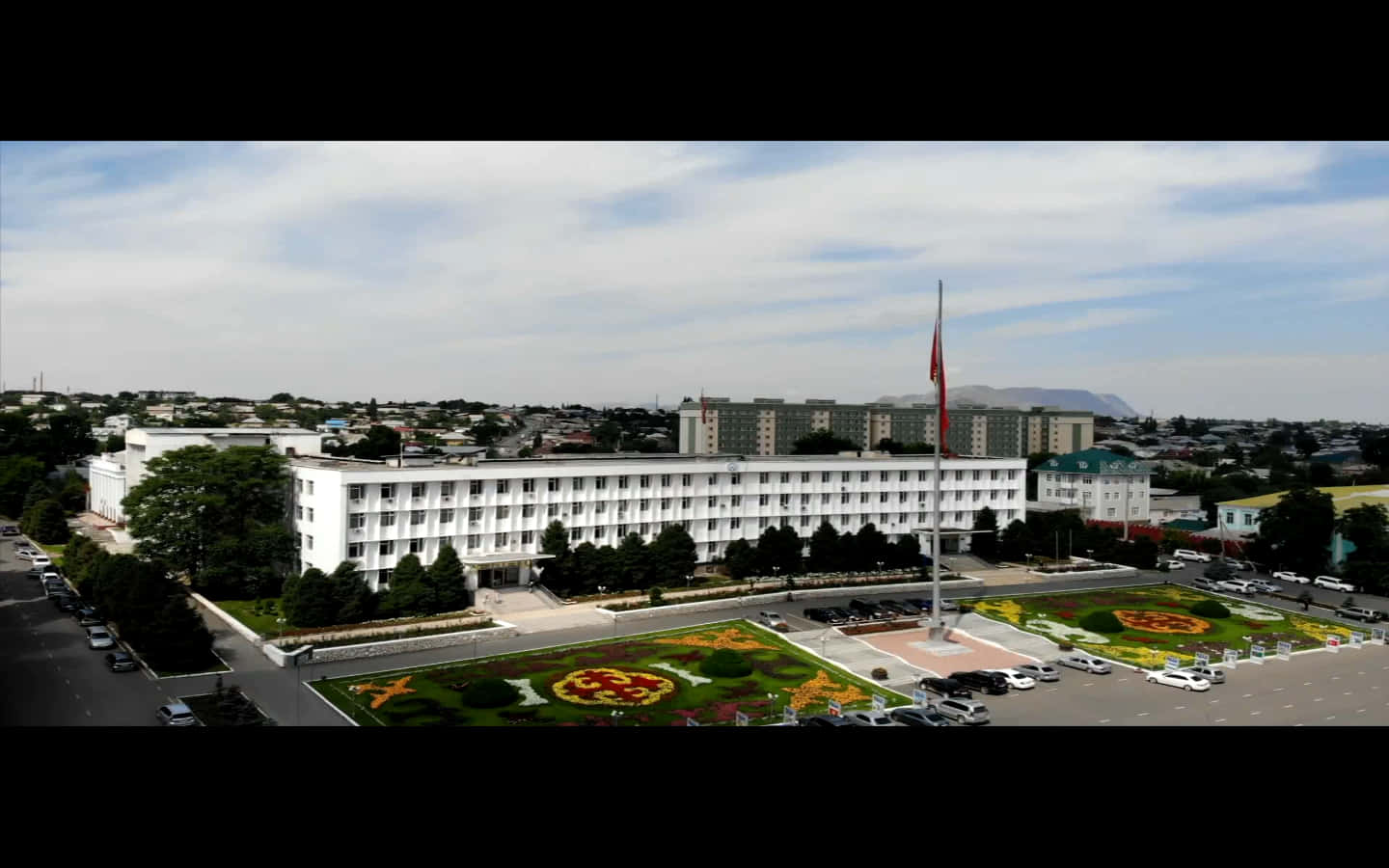 Majestic View Of Osh Oblast Administration Building Background