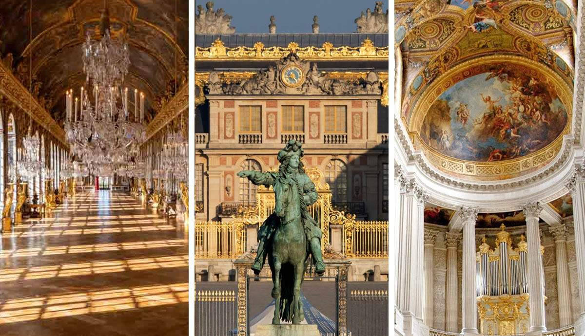 Majestic View Of Palace Of Versailles Interiors Background
