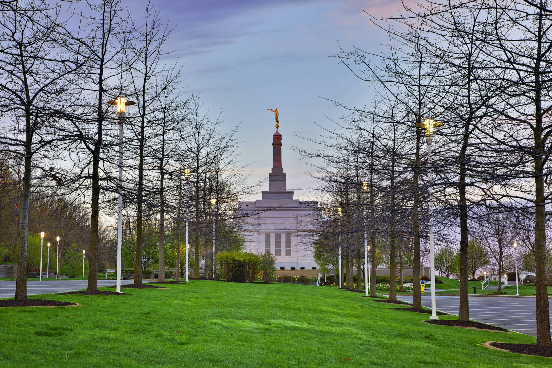 Majestic View Of Palmyra Temple In New York Background