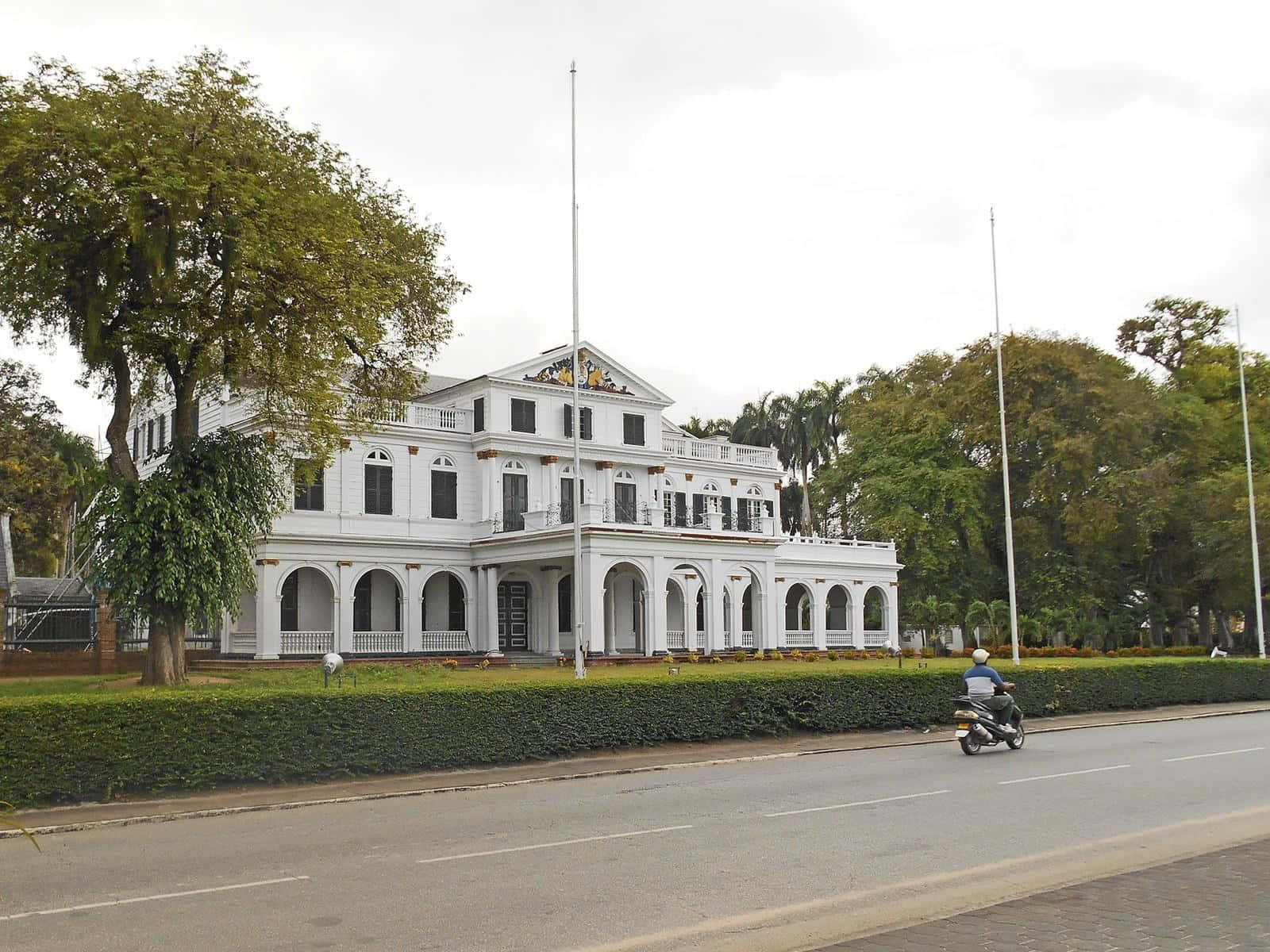Majestic View Of Presidential Palace In Paramaribo Background