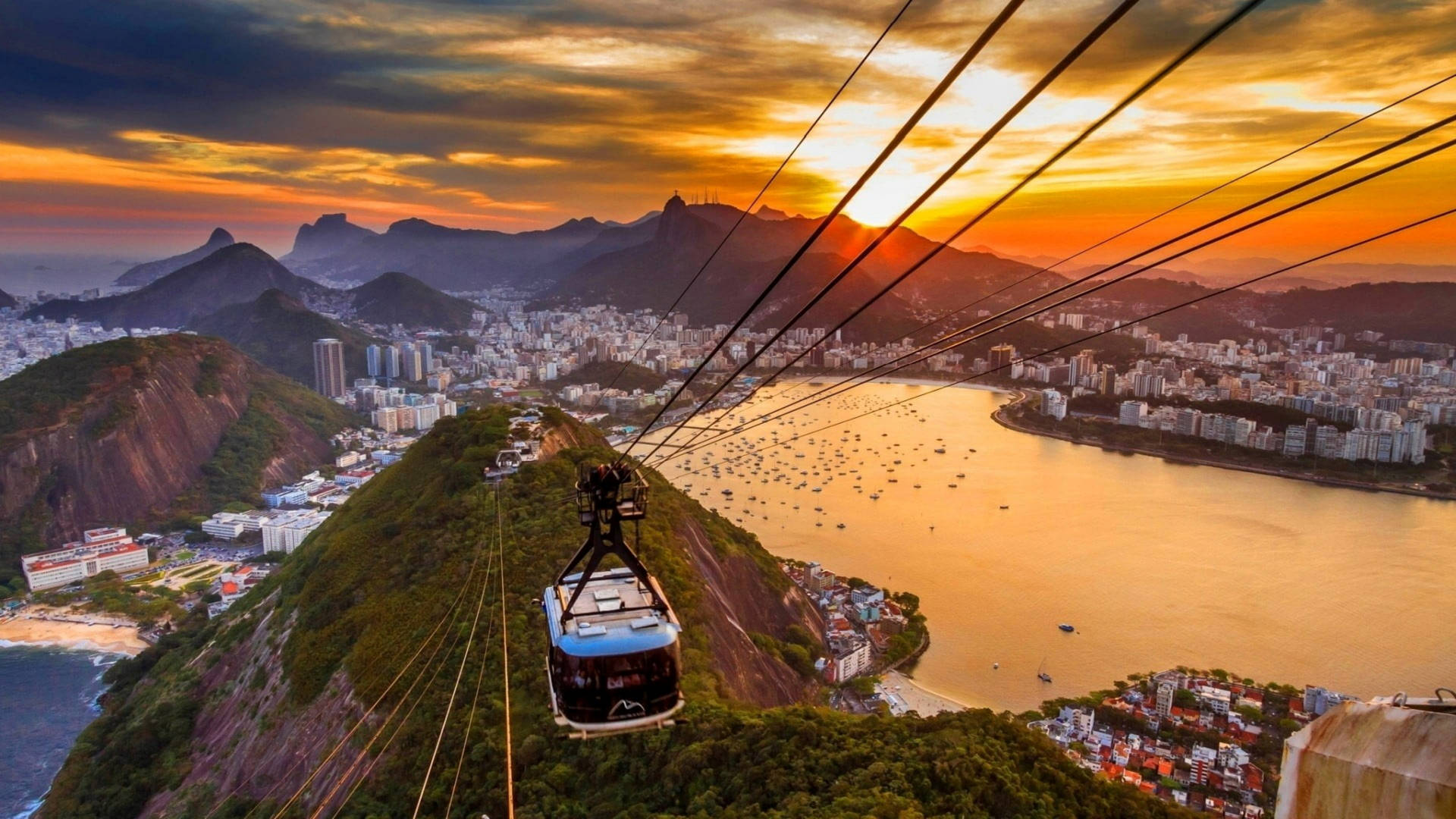 Majestic View Of Rio De Janeiro's Sugarloaf Cable Car