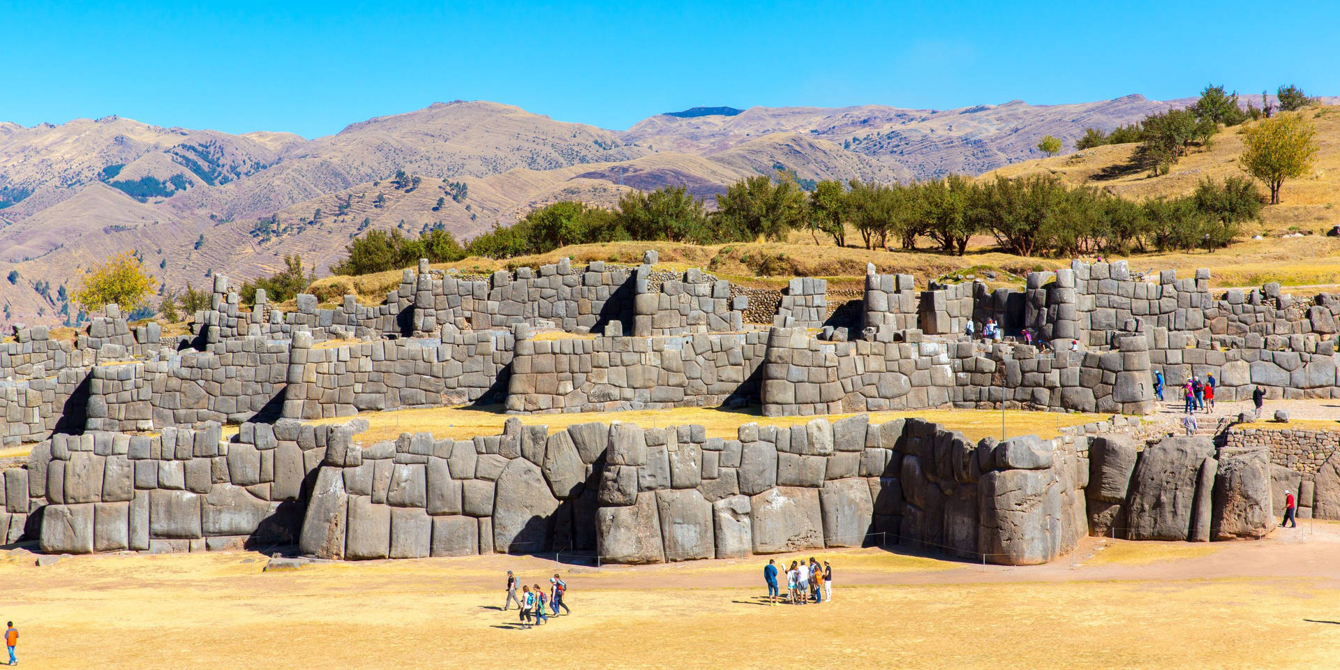 Majestic View Of Sacsayhuaman, Cusco, Peru Background