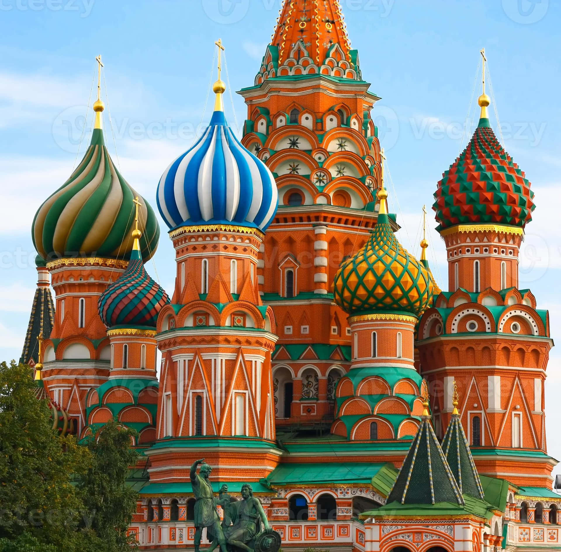 Majestic View Of Saint Basil's Cathedral Background
