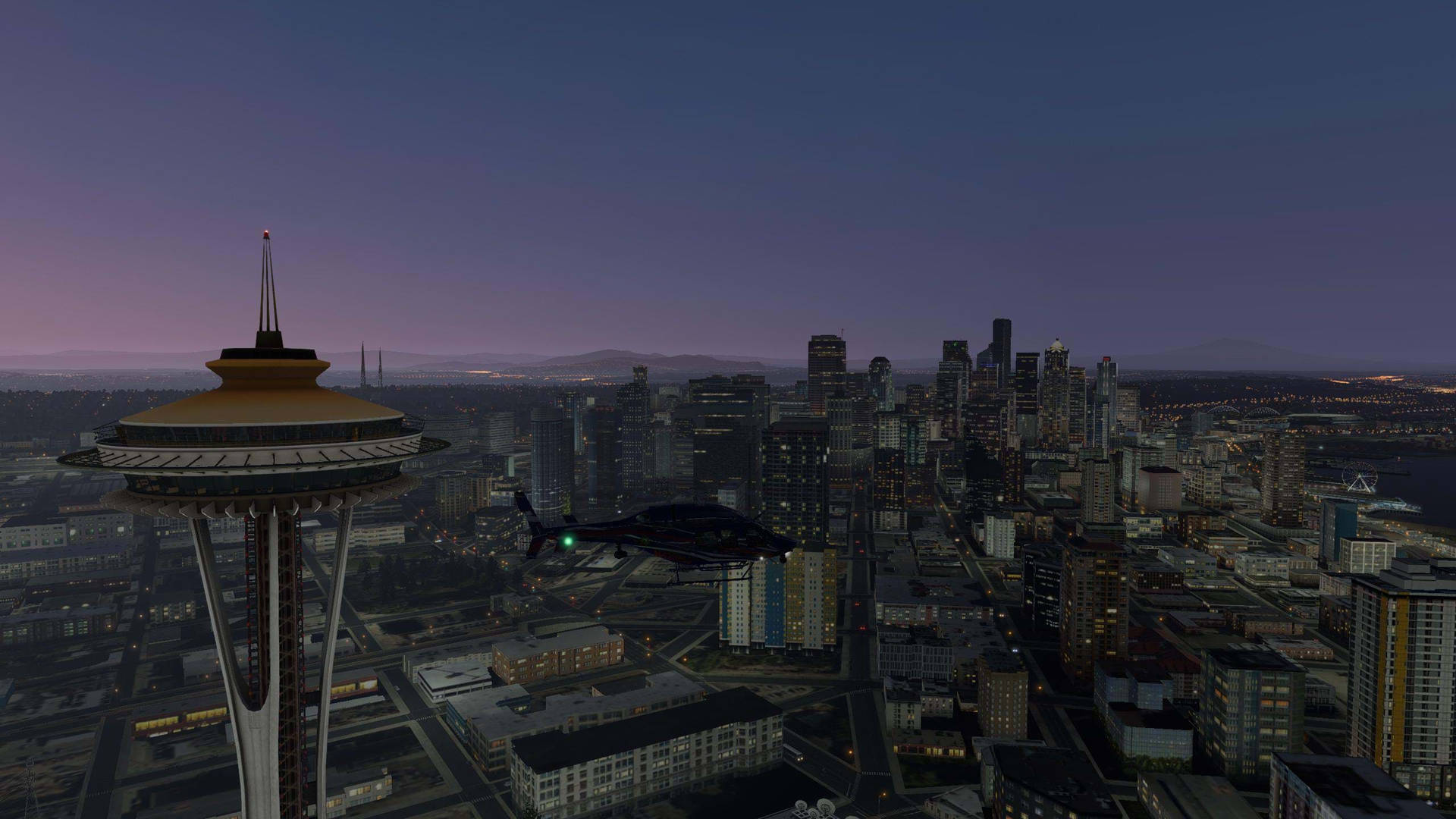 Majestic View Of Seattle's Iconic Space Needle Background