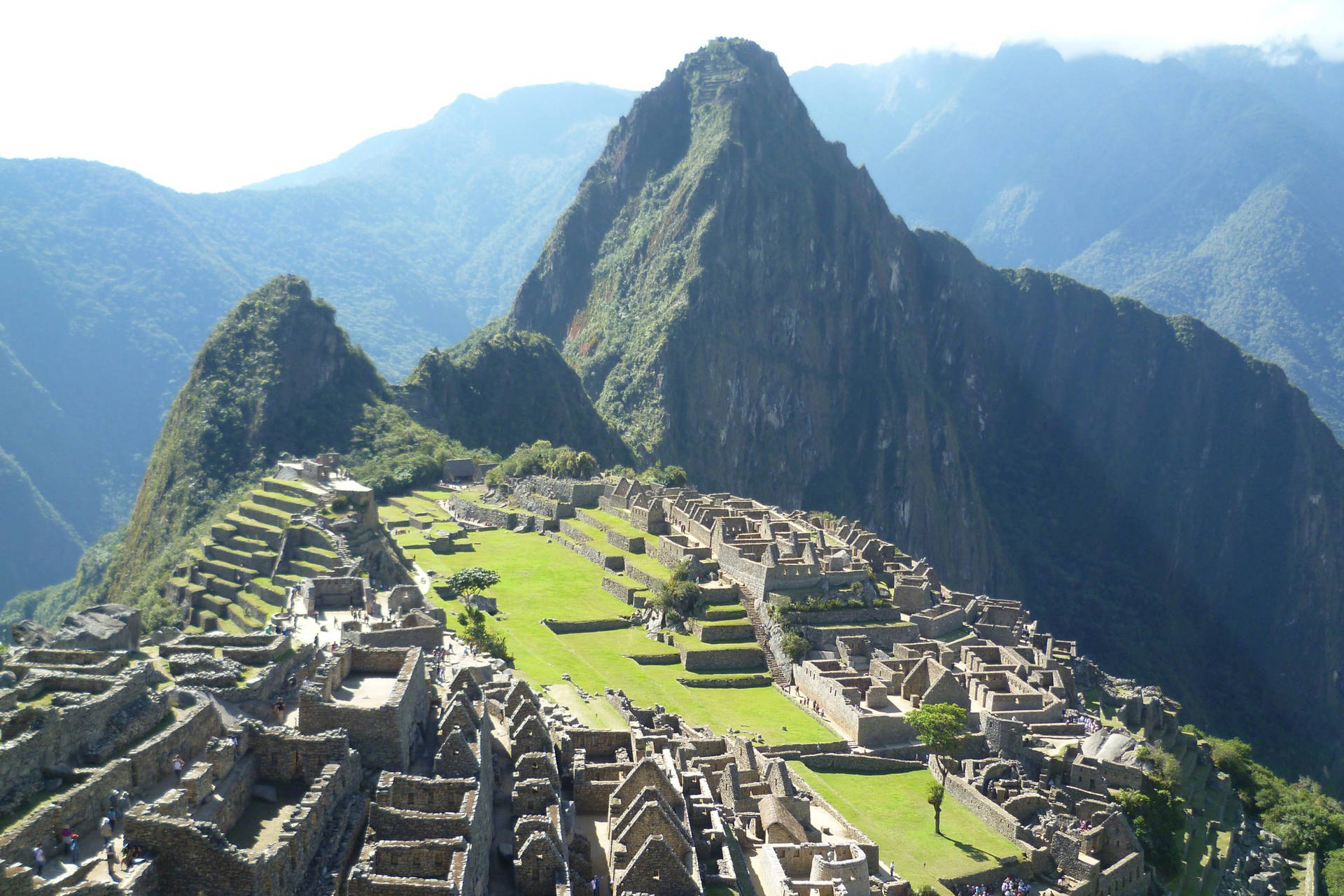 Majestic View Of Sunlit Machu Picchu Background