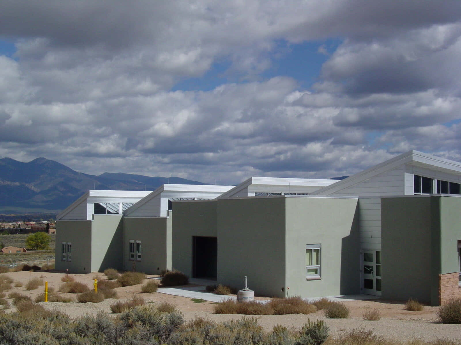 Majestic View Of Taos Pueblo Hall Background
