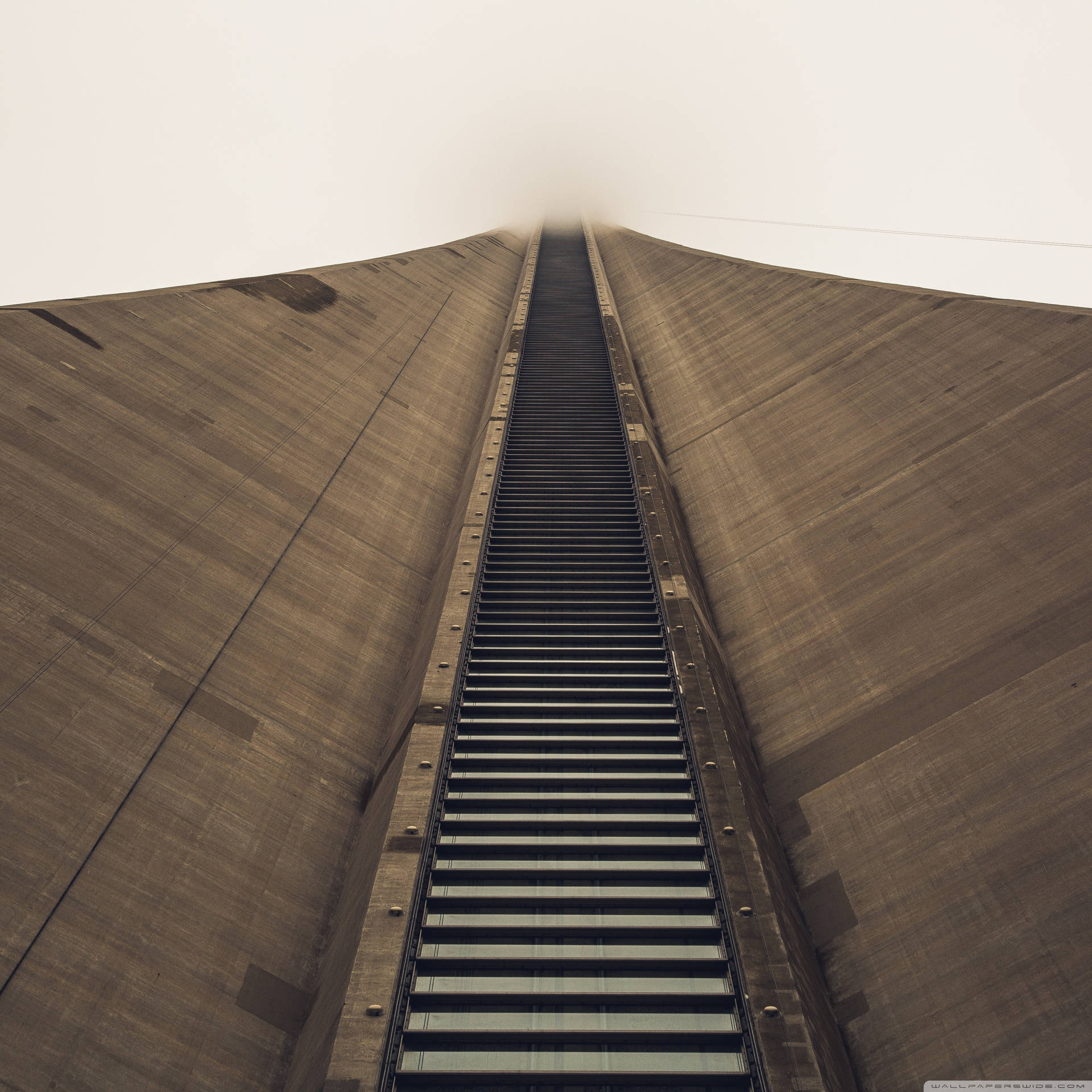 Majestic View Of The Cn Tower's Central Shaft