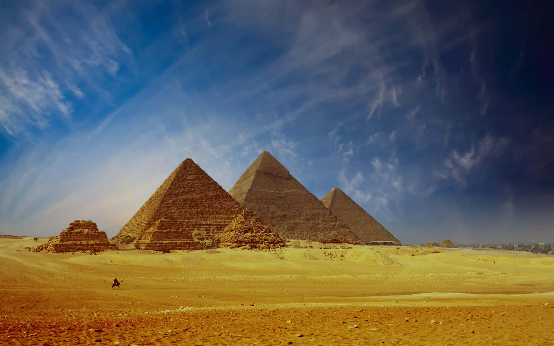 Majestic View Of The Giza Pyramids