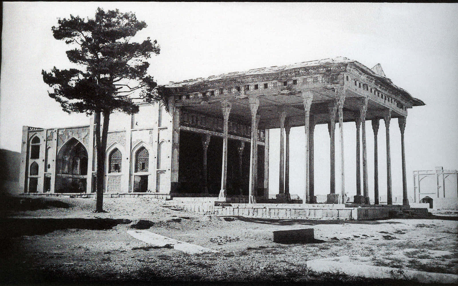 Majestic View Of The Mirror Palace In Isfahan Background