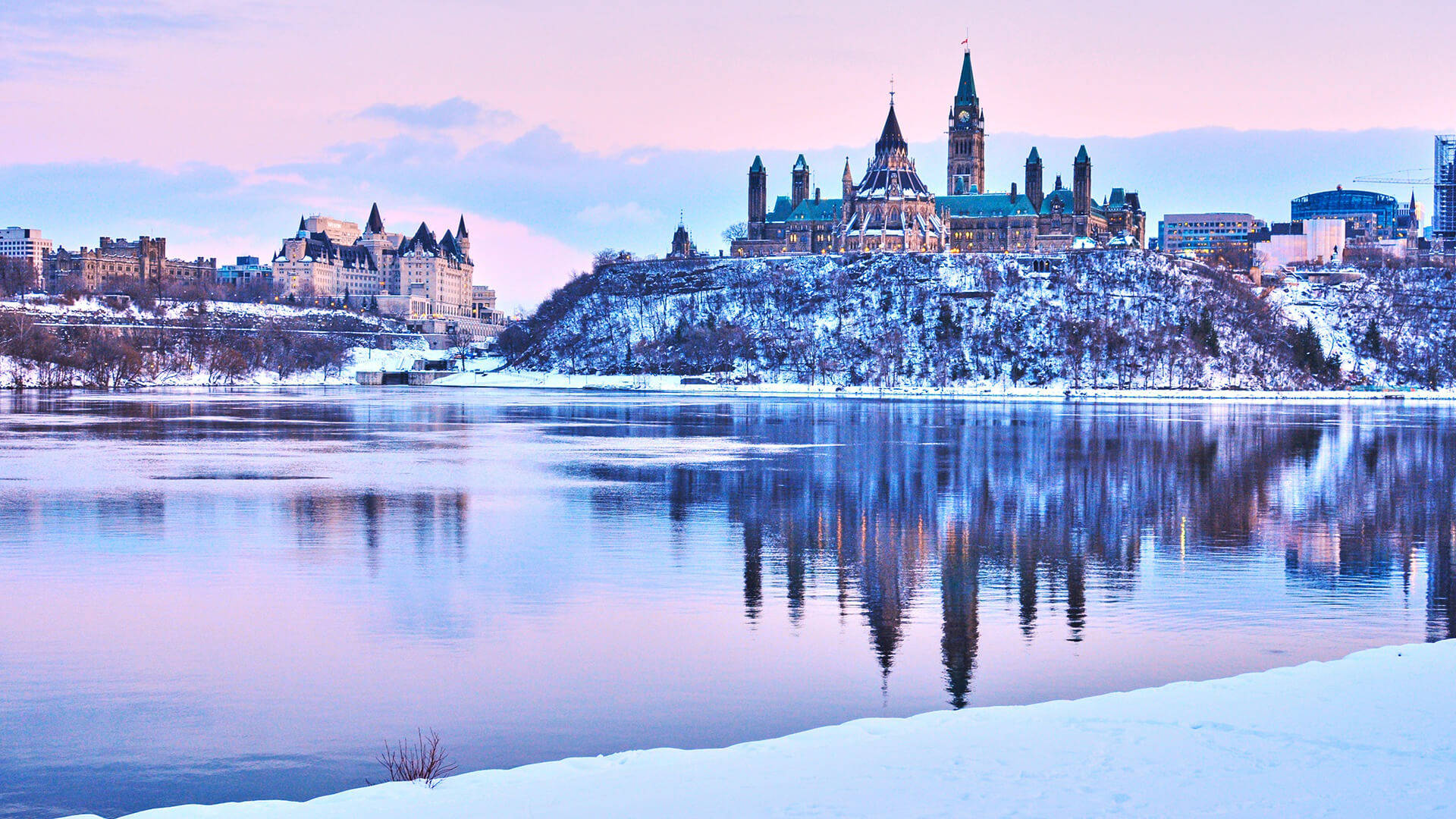 Majestic View Of The Parliament Hill, Ottawa, Canada Background