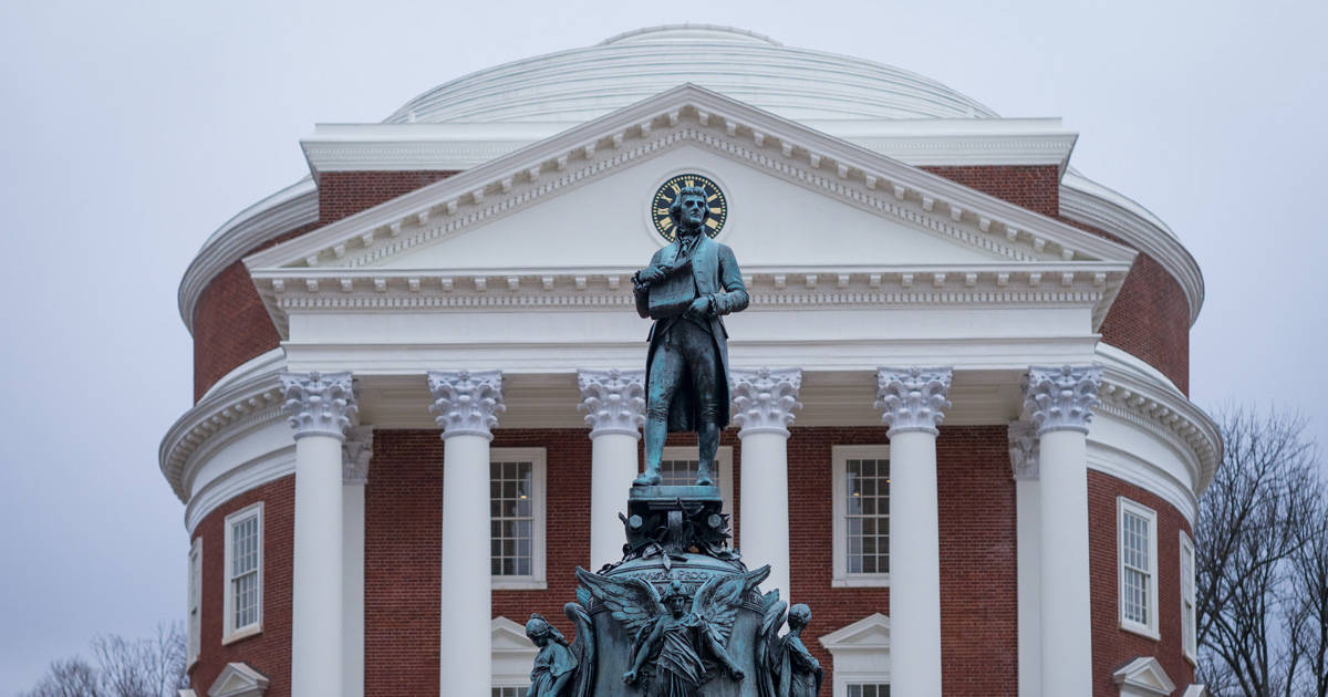 Majestic View Of The Rotunda, University Of Virginia Background