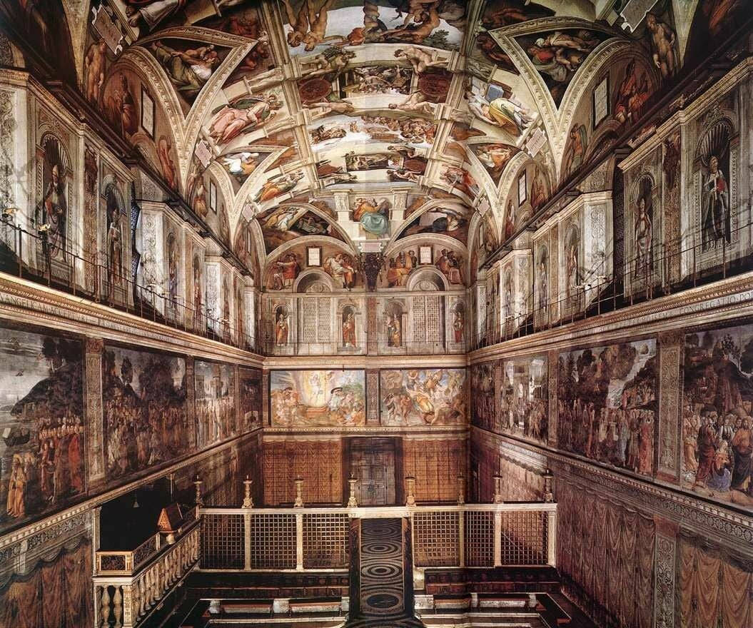 Majestic View Of The Sistine Chapel Background