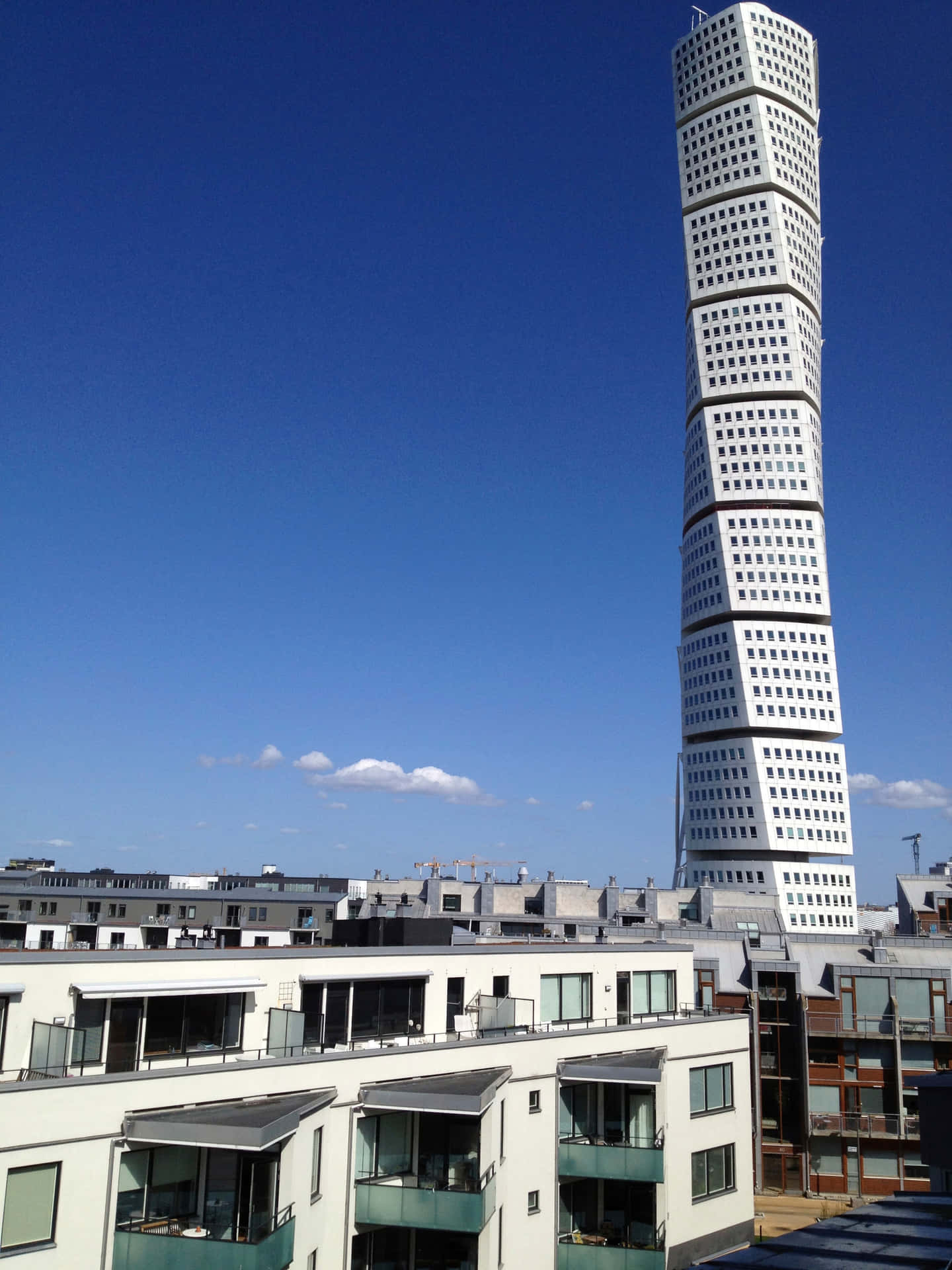 Majestic View Of The Turning Torso Skyscraper, Sweden Background
