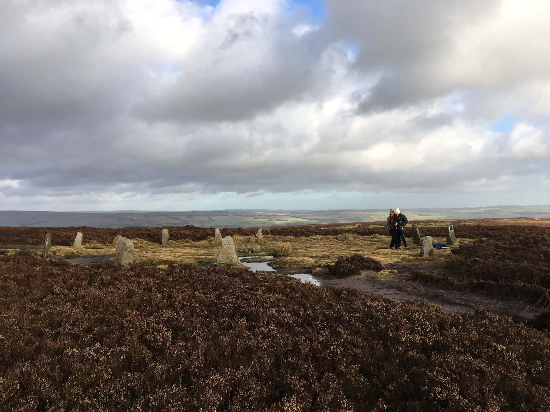 Majestic View Of The Twelve Apostles Stone Circle In England Background