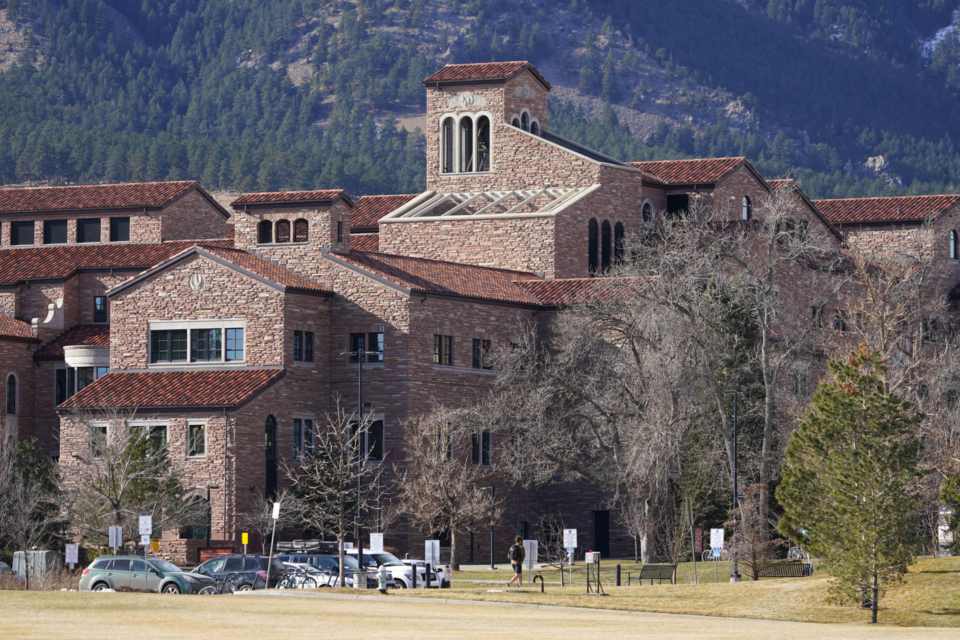 Majestic View Of The University Of Colorado Boulder Buildings Background