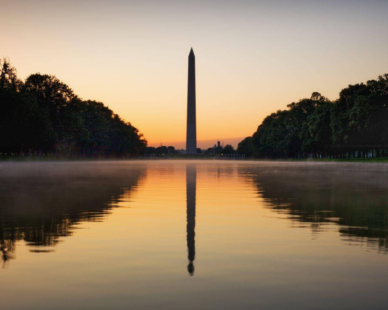 Majestic View Of The Washington Dc Monument Background