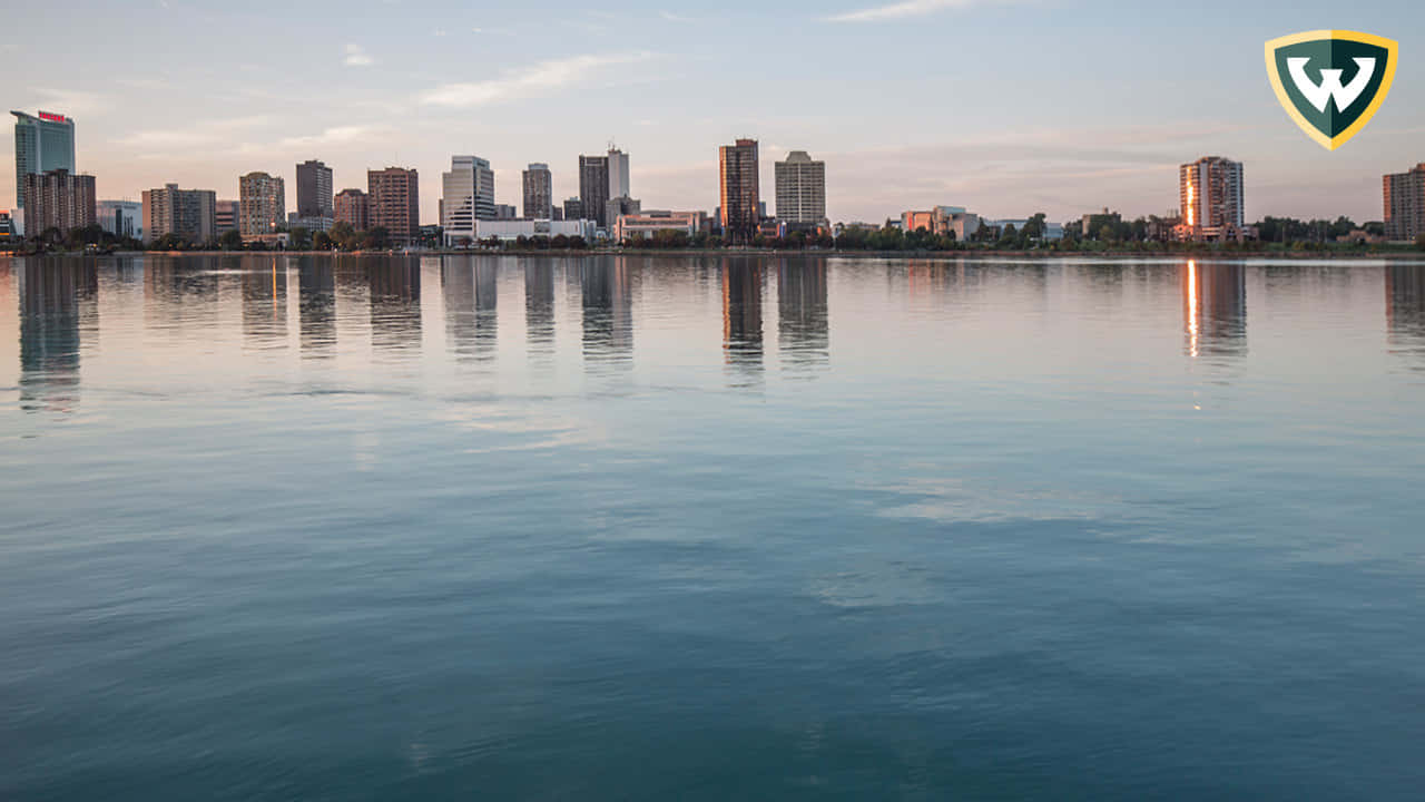 Majestic View Of Wayne State University Campus Background