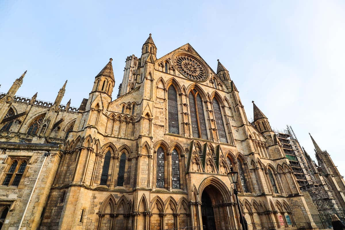 Majestic View Of York Minster Cathedral Background