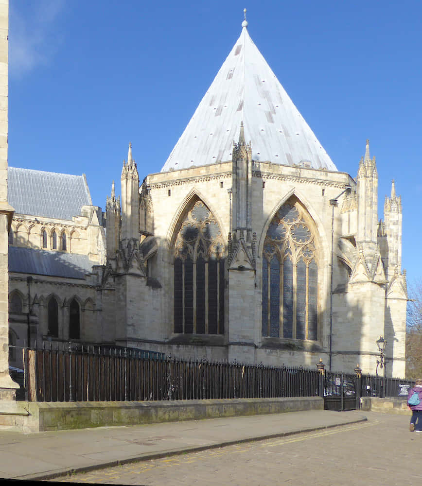 Majestic View Of York Minster Cathedral Chapter House Background