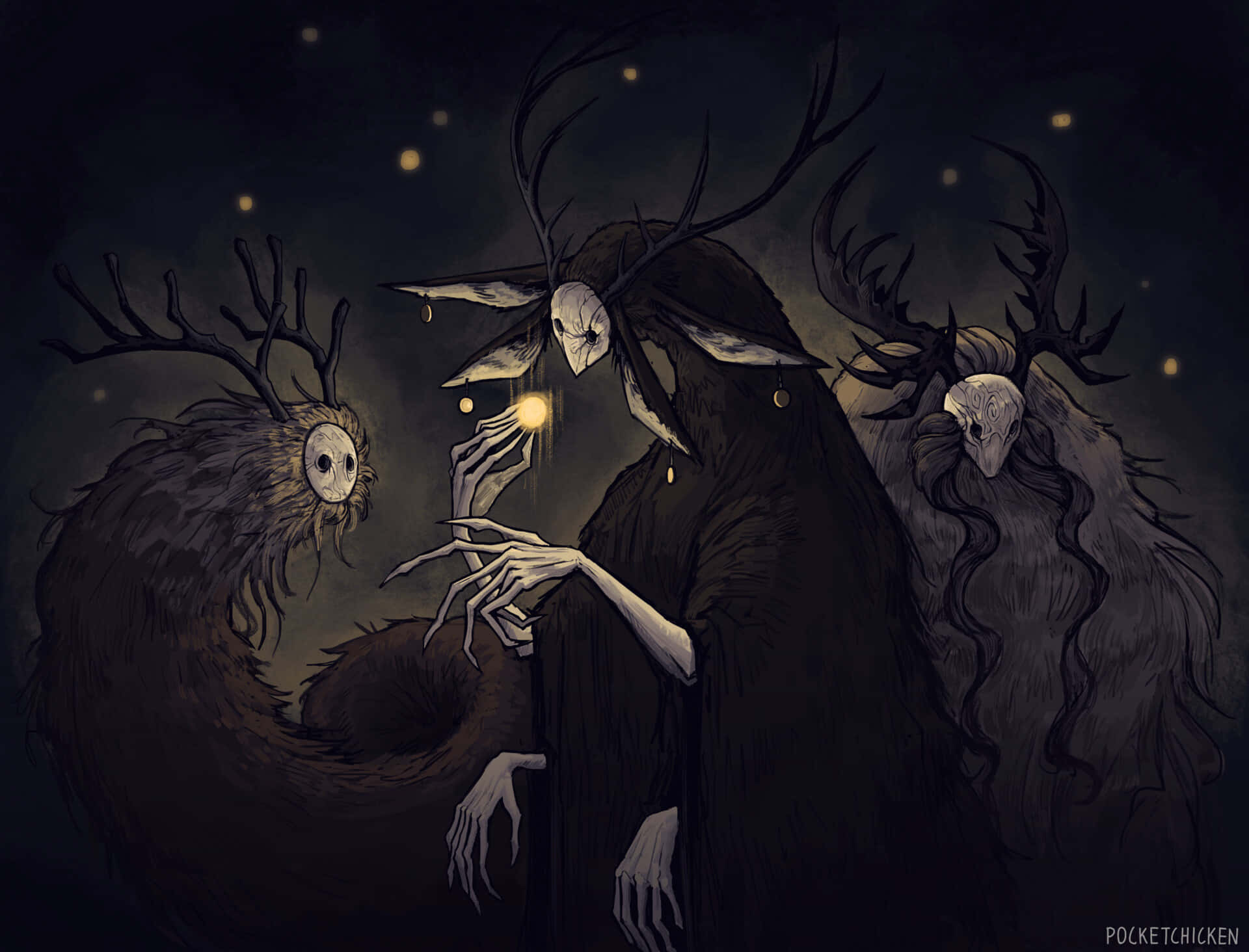Majestic Visual Representation Of Primordial Spirits Background