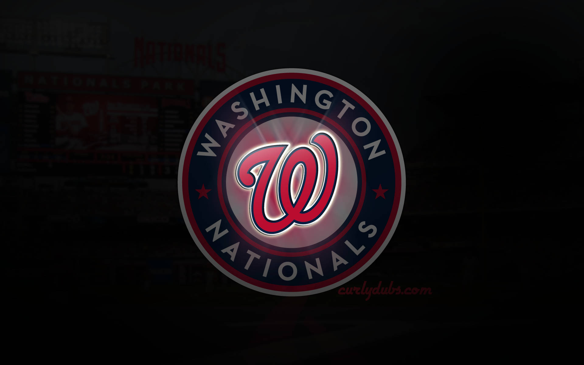 Majestic Washington Nationals Logo In Shadow Theme