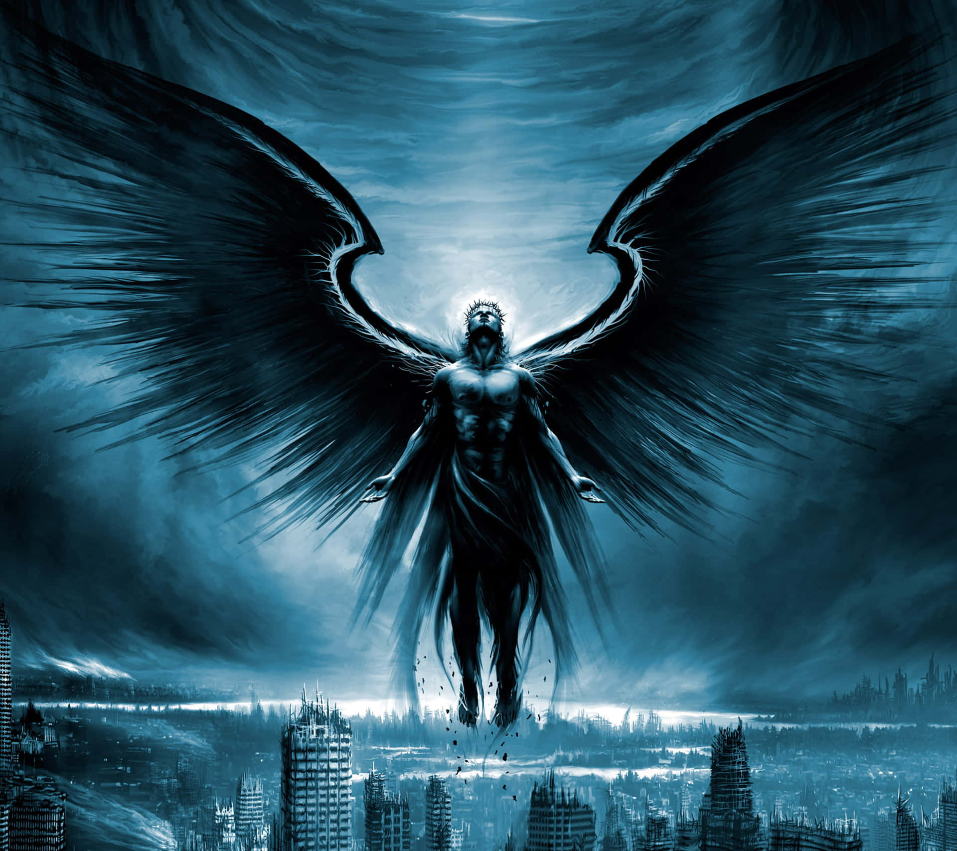 Majestic Wings Of Lucifer Background