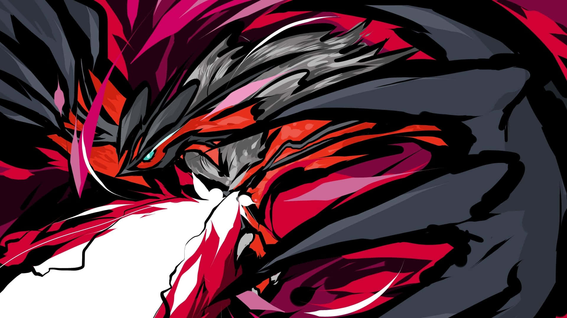 Majestic Yveltal In Abstract Artistry