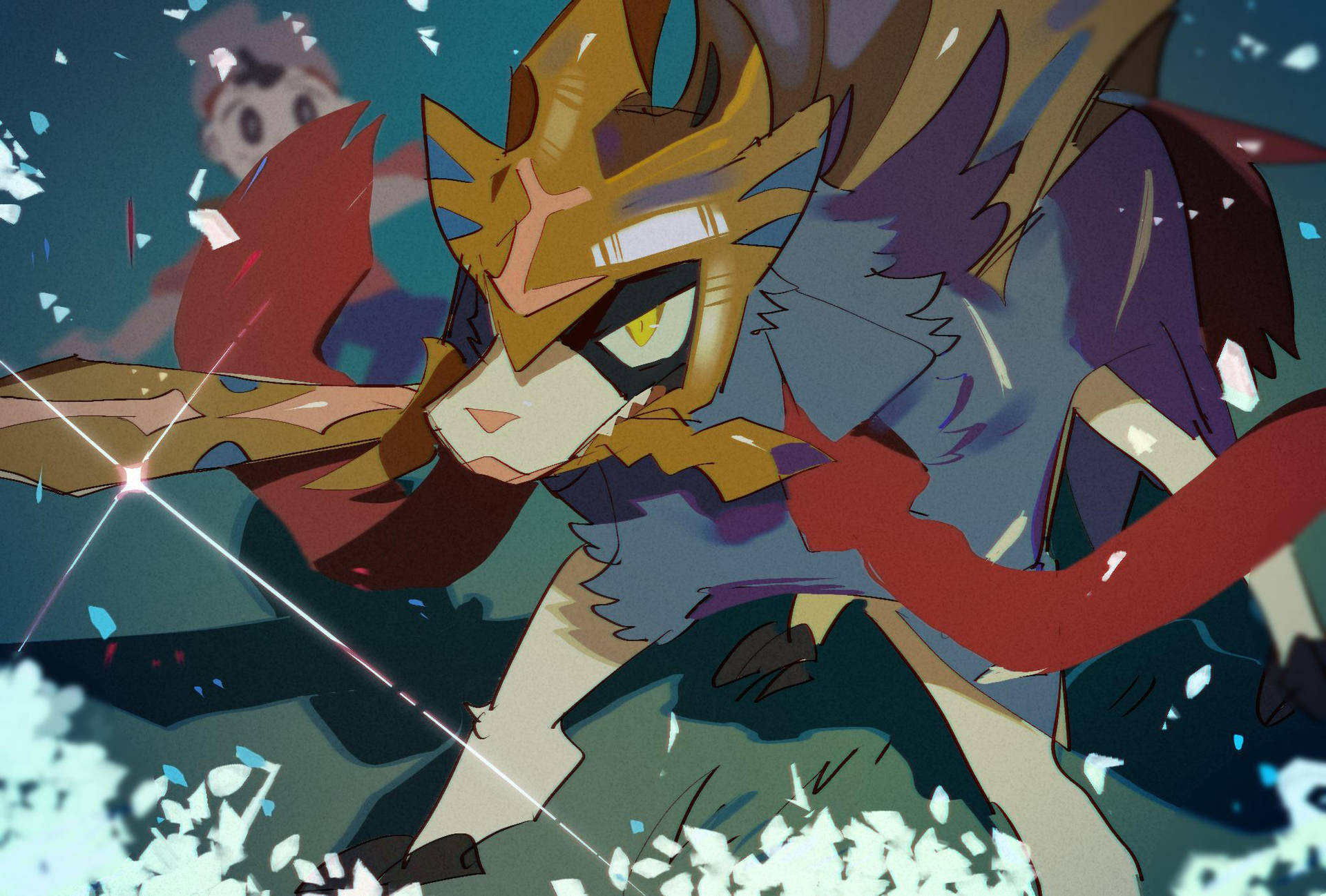 Majestic Zacian - The Legendary Fairy Knight Of Pokemon Uni Background