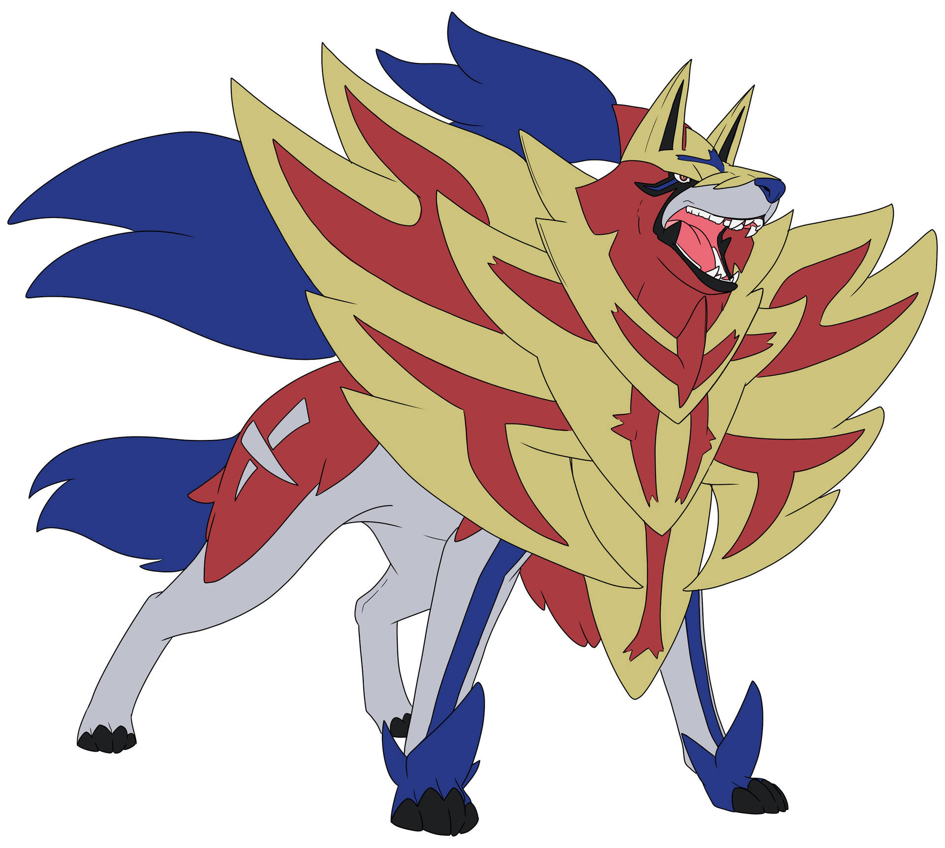 Majestic Zamazenta On Full Alert Background