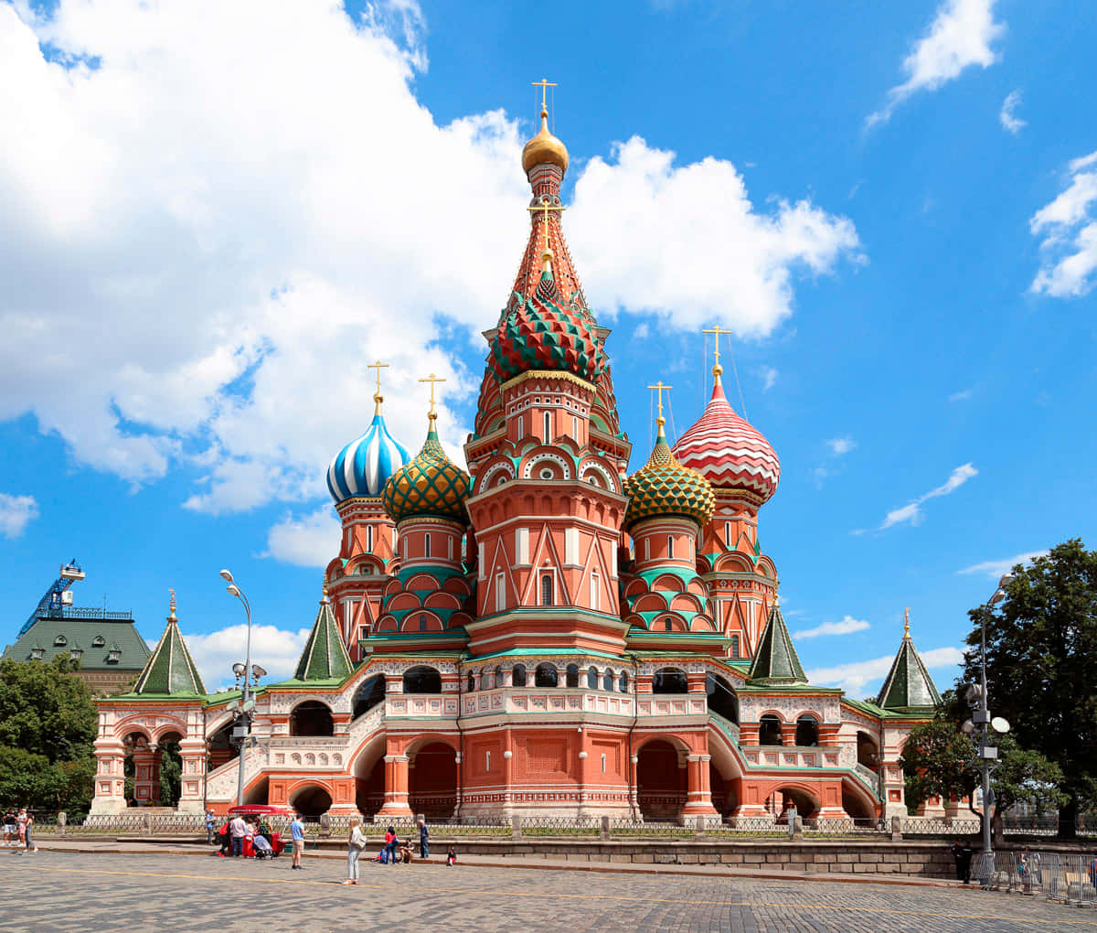 Majestically Captivating View Of Saint Basil's Cathedral Background