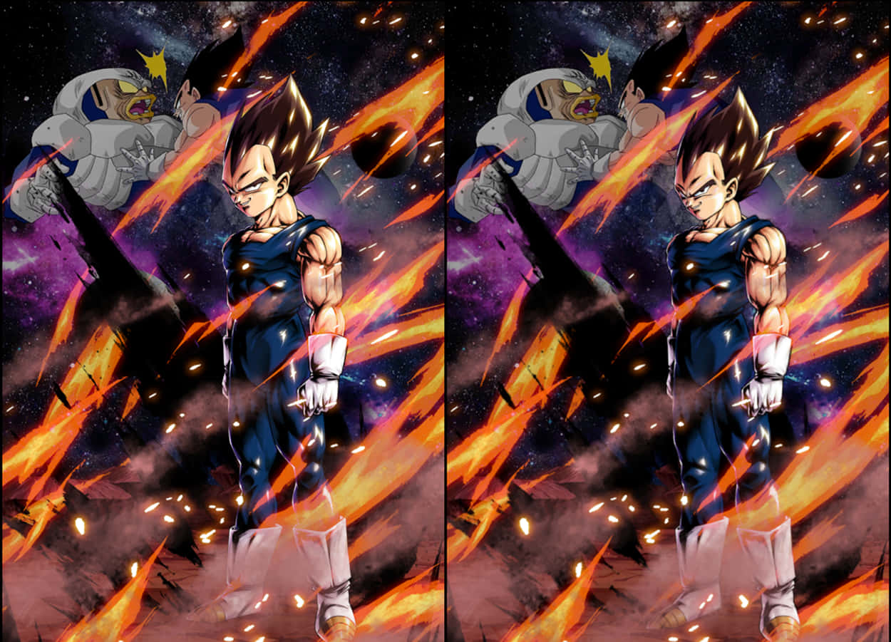 Majin Vegeta Smiling His Way To Victory Background
