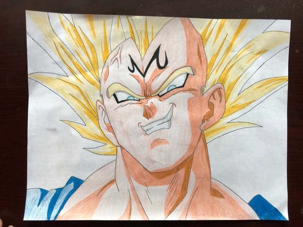 Majin Vegeta Unleashes His Best Smile Background
