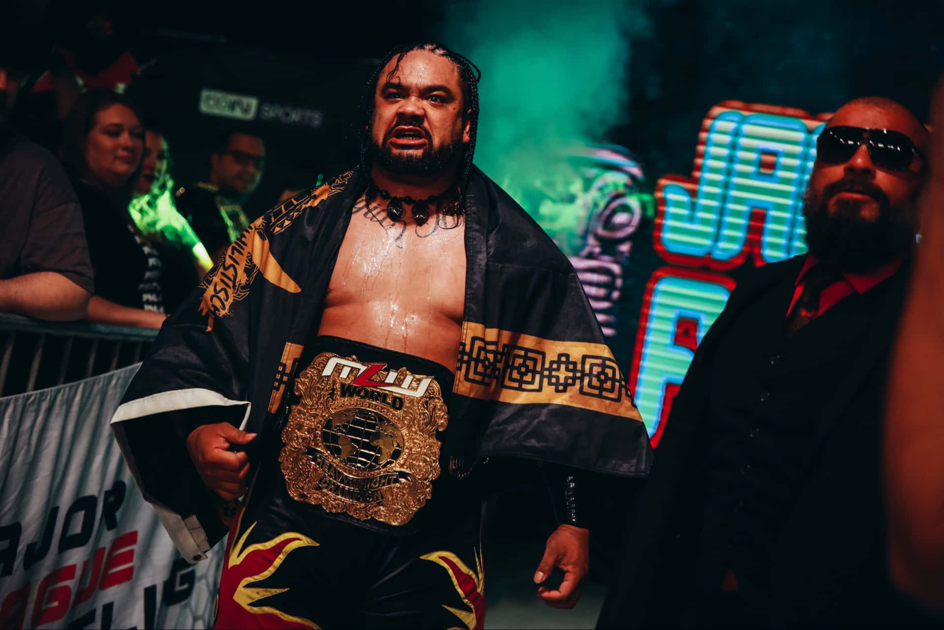 Major League Professional Wrestler Jacob Fatu Heavyweight Champion Background