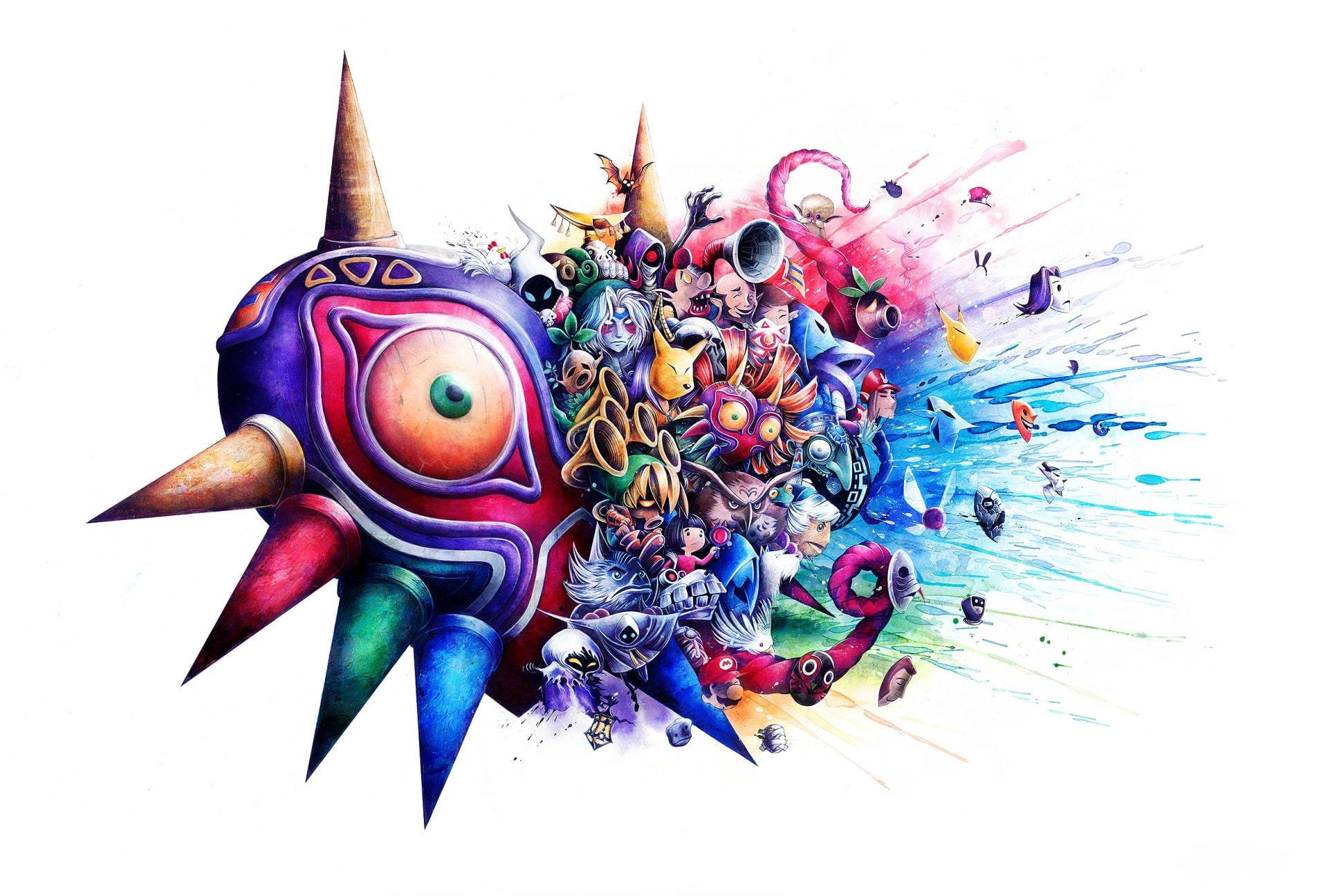 Majora's Mask Explosion Art Background