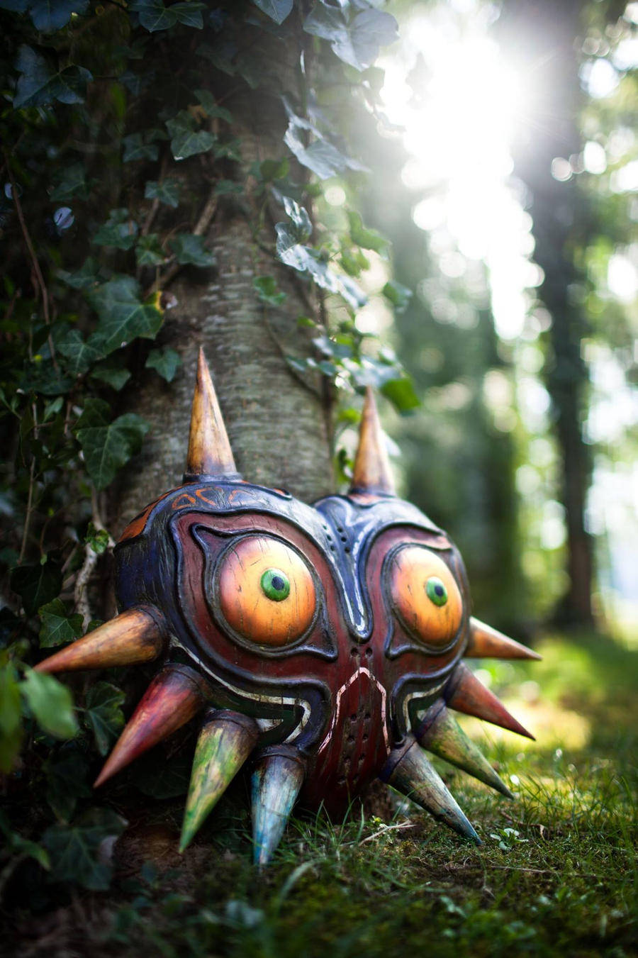 Majora's Mask In Forest Background