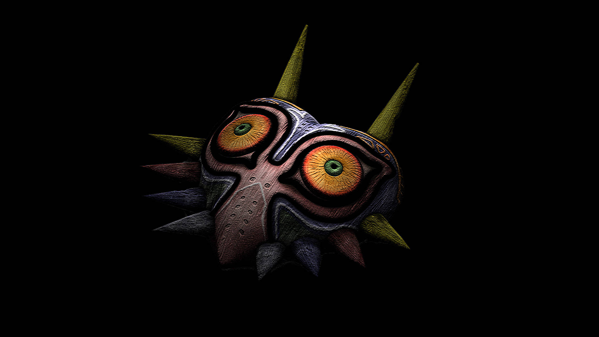 Majora's Mask Painting In Dark Background