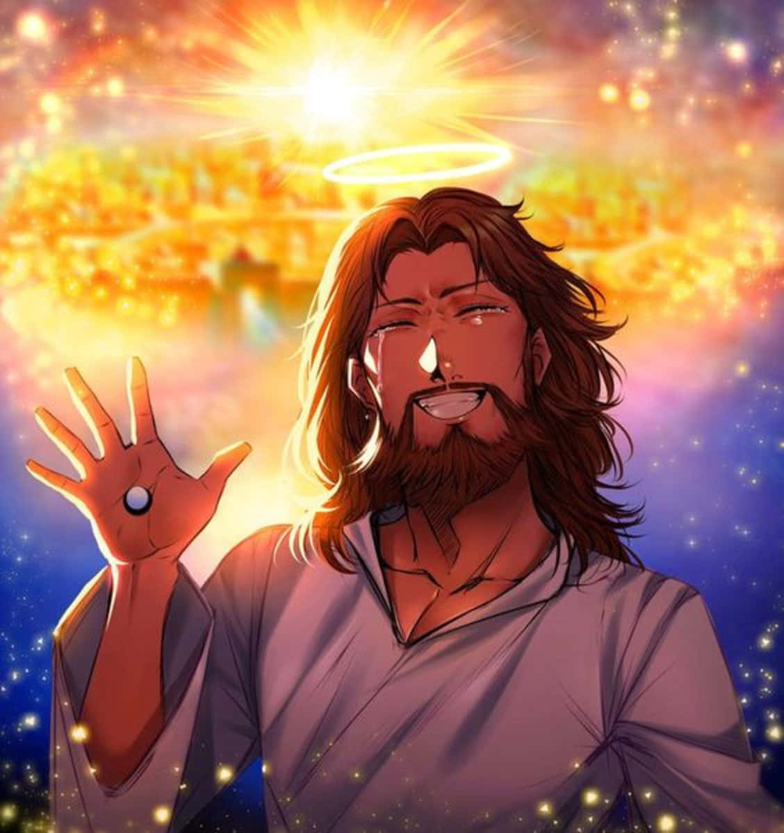 Make A Bold Statement With This Stylish Image Of Cool Jesus. Background