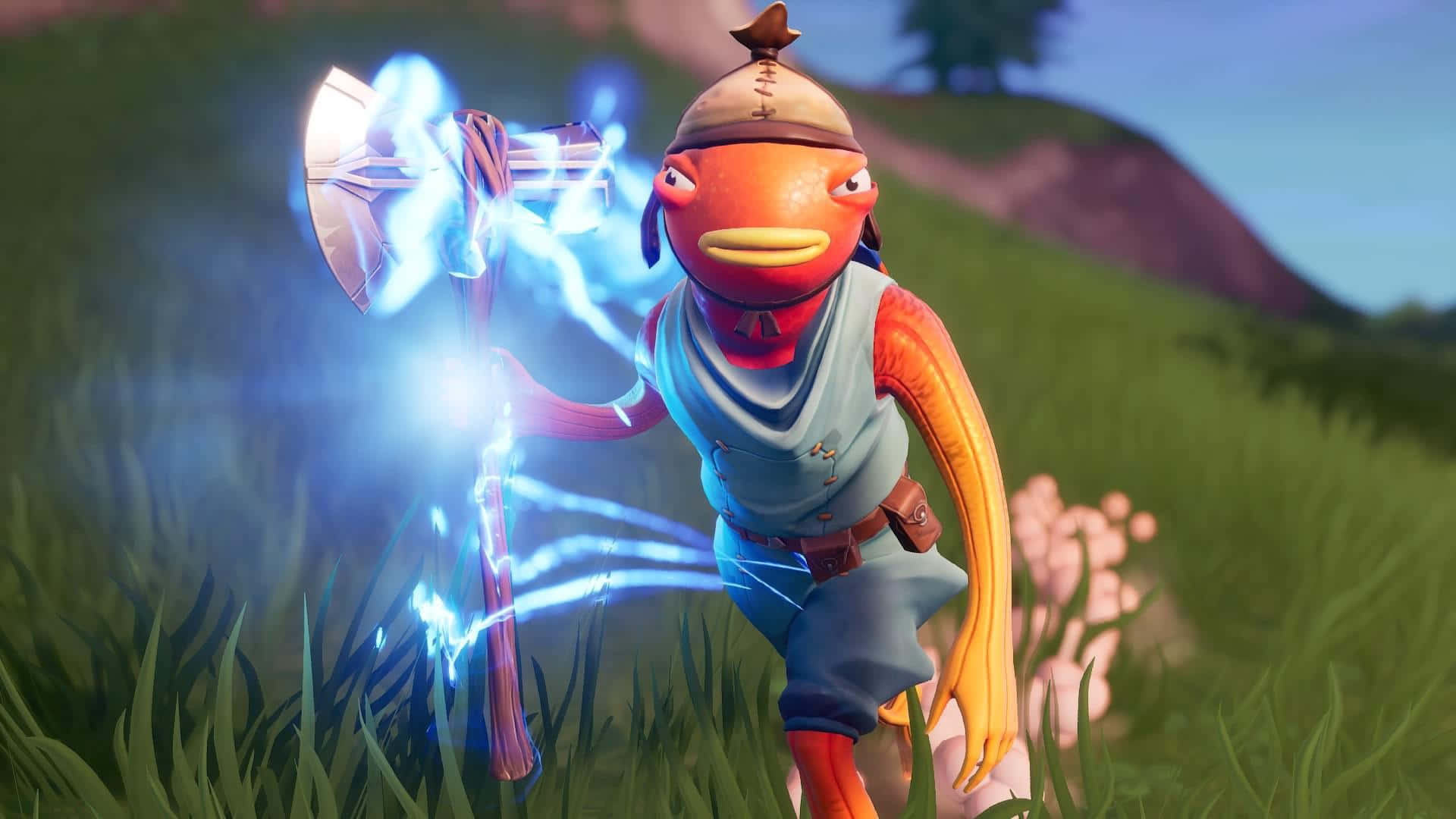 Make A Splash In The Battle Royale With Fortnite Fishstick! Background