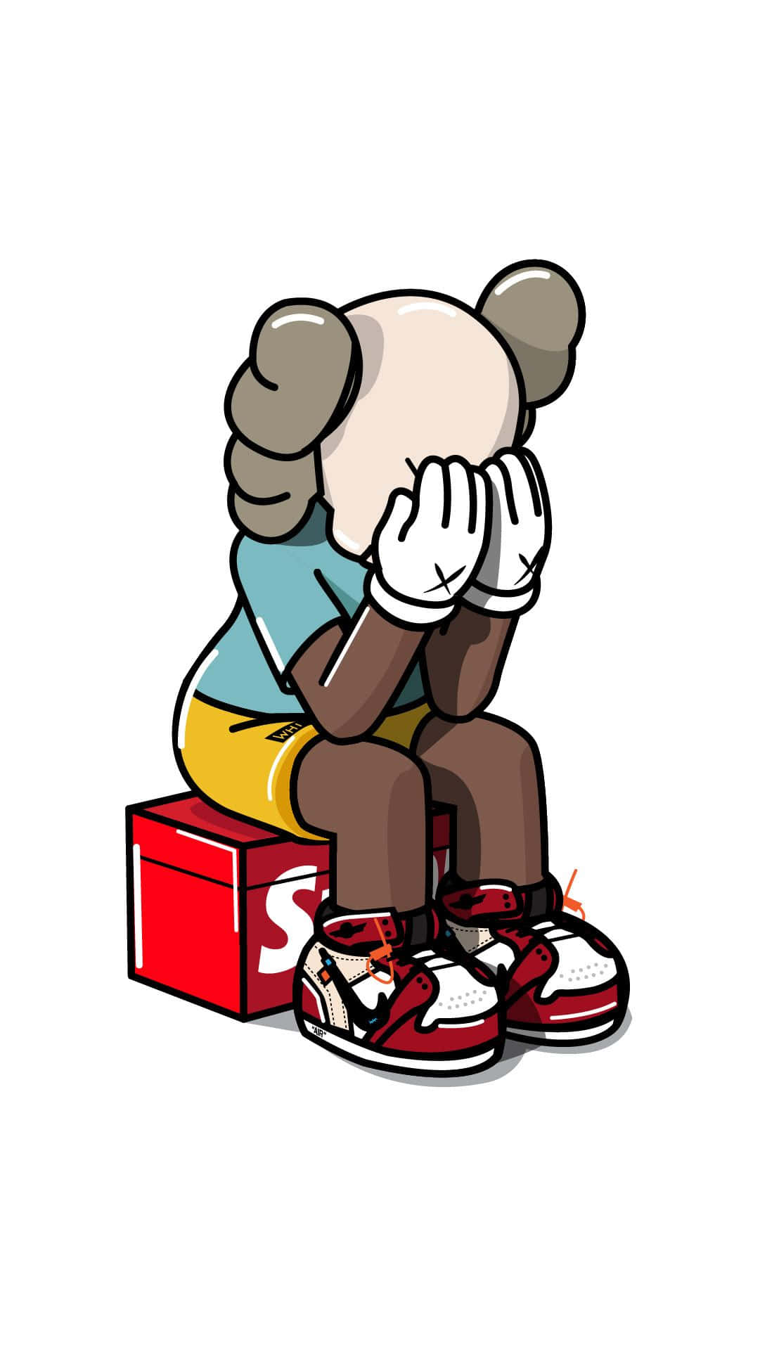 Make A Style Statement With The Kaws Iphone Background