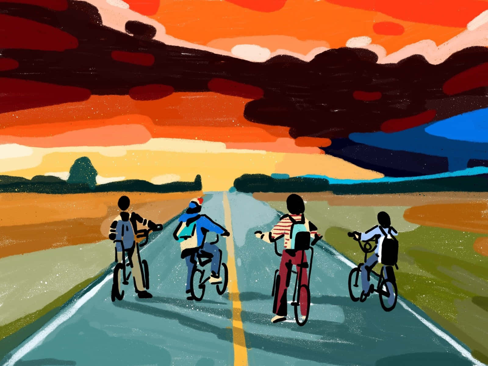 - Make Journeys More Exciting With The Stranger Things Bike Background