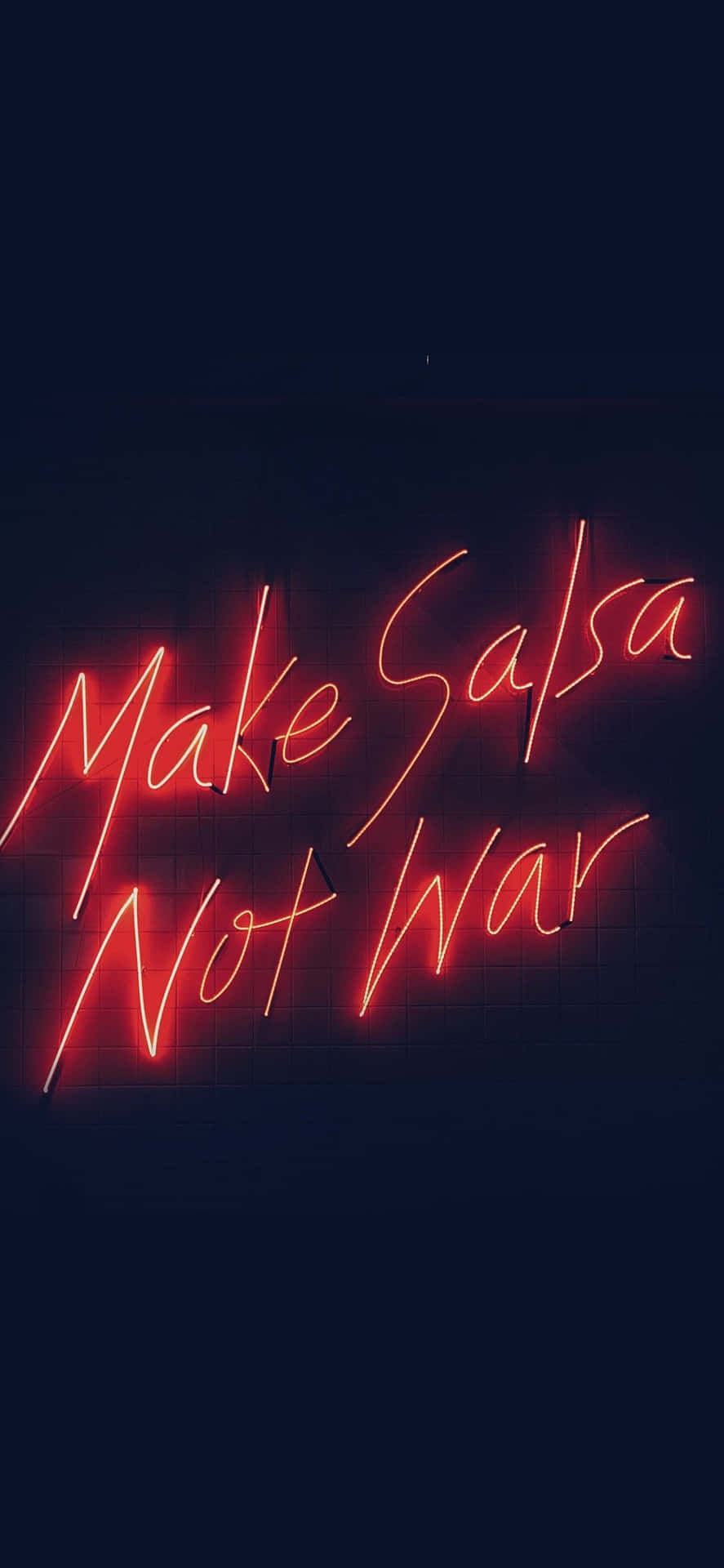 Make Salsa Not War In Neon Red Aesthetic