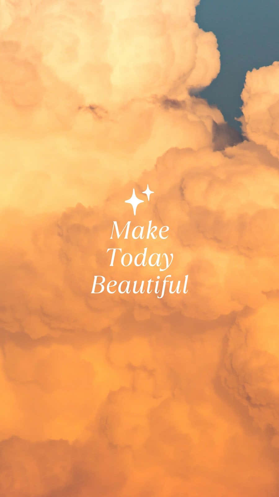 Make Today Beautiful Orange Aesthetic Phone Background