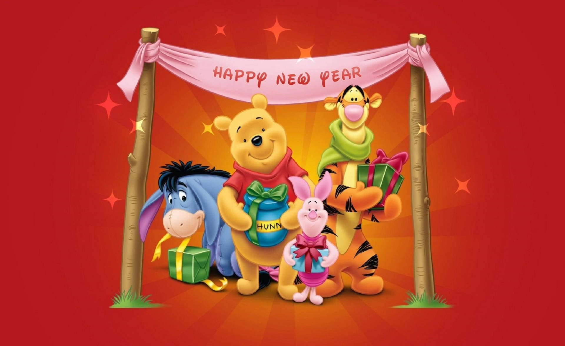 Make Your Christmas Extra Special With Friends Like Winnie The Pooh! Background