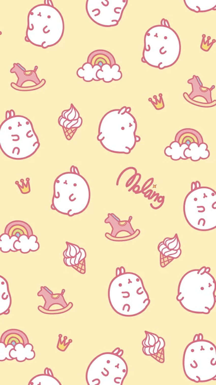 Make Your Day Brighter With This Cheerful Kawaii Yellow Background