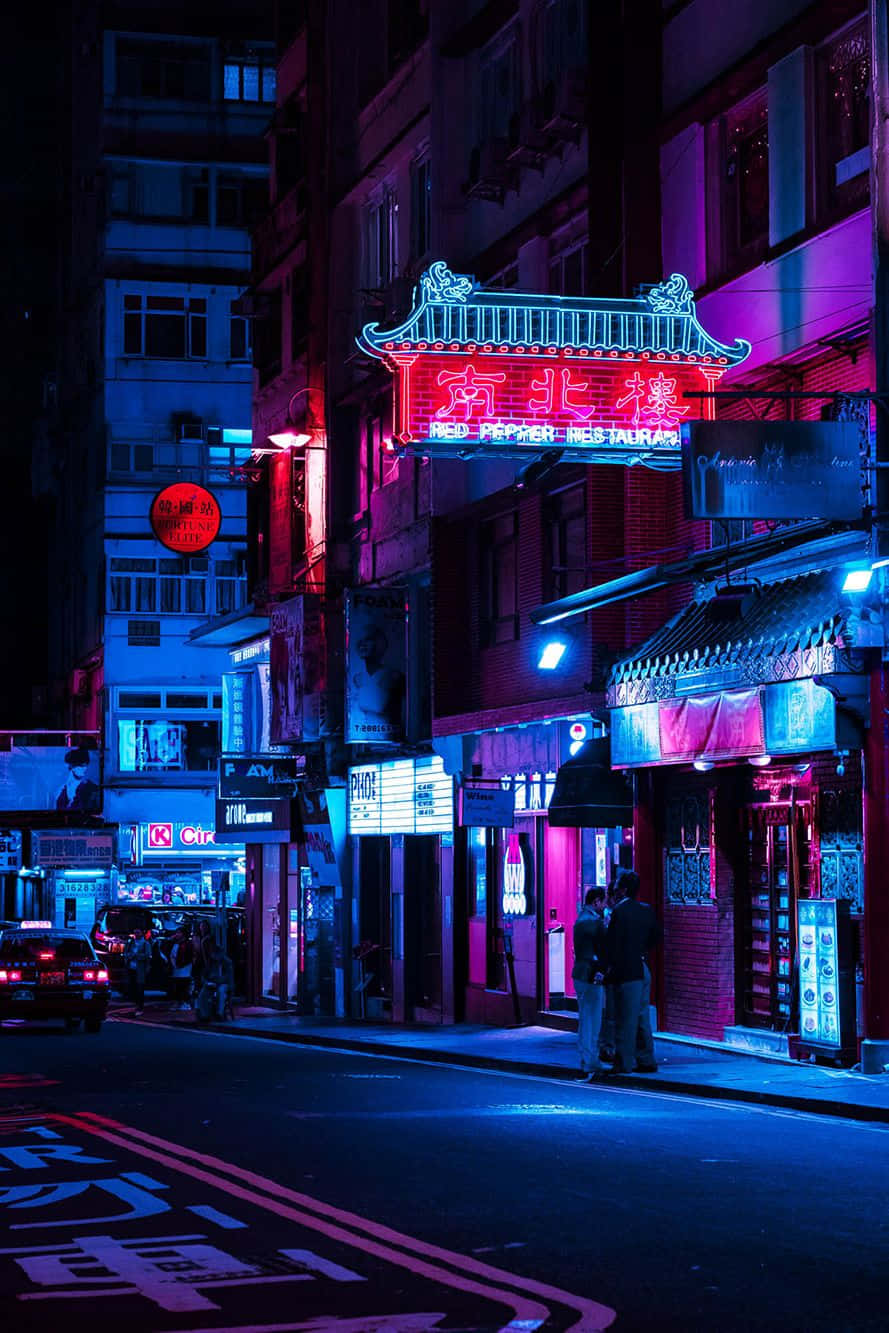 Make Your Dreams Come Alive In The Neon City Background