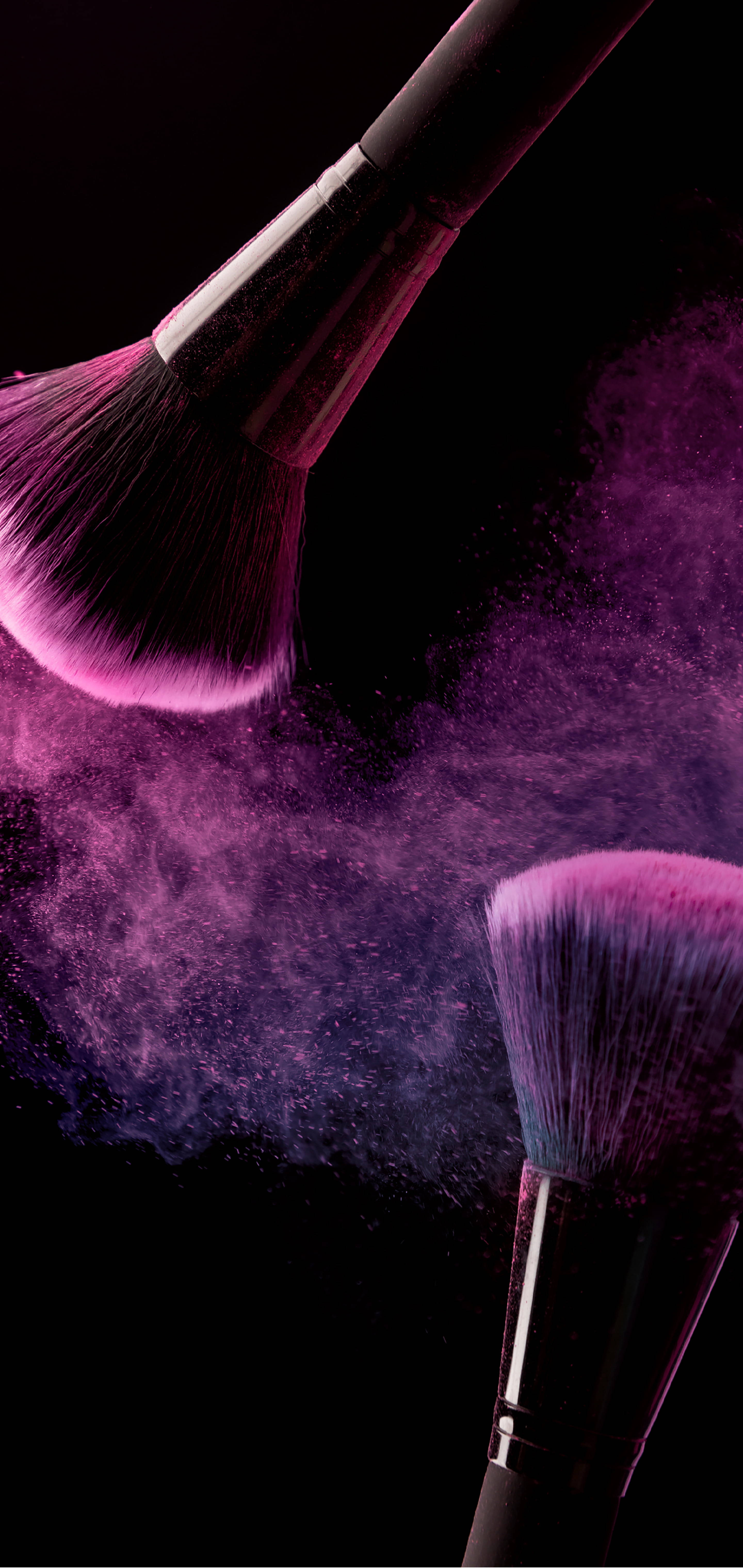 Makeup Black And Purple Phone Background