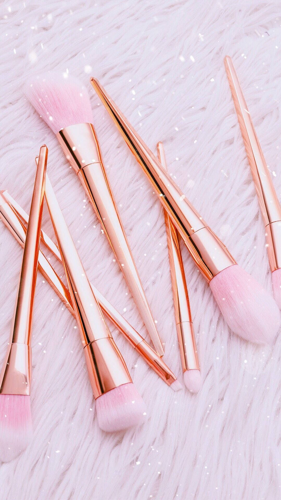 Makeup Pink Brushes Background